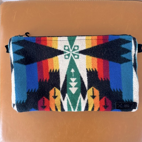 mercy grey Handbags - MG Design Co Mercy Grey Design Pendleton‎ Wool Fabric Multicolor Wool Clutch